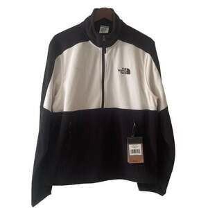 The North Face Color-Block Fleece Half-Zip Jacket, Black/White, Size M - NWT